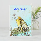 Gele kikker Funny Cute Card Kaart (Staand voorkant)