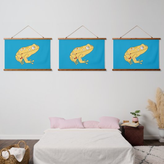 Gele kikker hangend wandkleed (Slaapkamer)