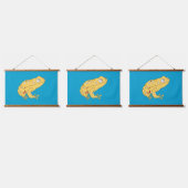 Gele kikker hangend wandkleed (Driedubbel)