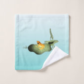 Gele Kikker op Lotus Leaf Bad Handdoek (Wasdoekje)