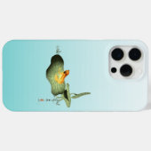 Gele Kikker op Lotus Leaf Case-Mate iPhone Case (Achterkant (horizontaal))