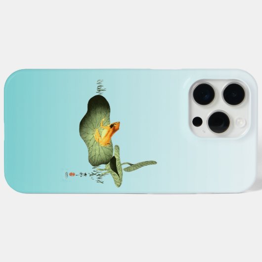 Gele Kikker op Lotus Leaf Case-Mate iPhone Case (Achterkant (horizontaal))