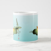 Gele Kikker op Lotus Leaf Grote Koffiekop (Voorkant)