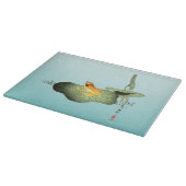 Gele Kikker op Lotus Leaf Snijplank (Hoek)