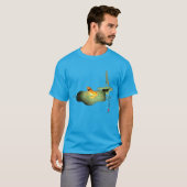 Gele Kikker op Lotus Leaf T-shirt (Voorkant volledig)