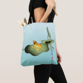 Gele Kikker op Lotus Leaf Tote Bag (Dichtbij)