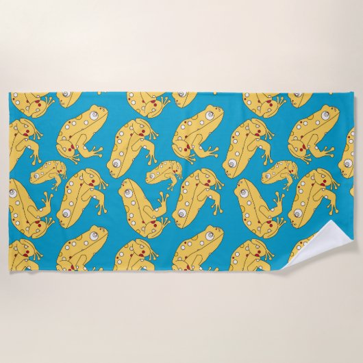 Gele kikker strandlaken (Voorkant)