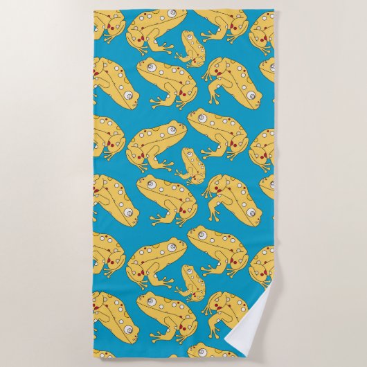 Gele kikker strandlaken (Voorkant)