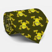 Gele kikker stropdas (Opgerold)