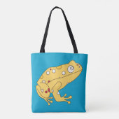 Gele kikker tote bag (Achterkant)