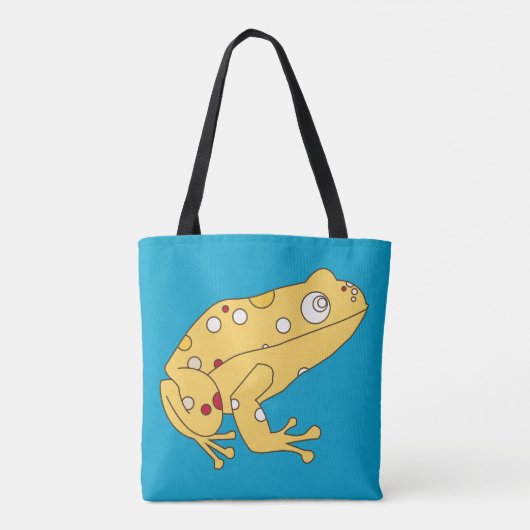 Gele kikker tote bag (Achterkant)