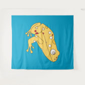 Gele kikker wandkleed (Voorkant (horizontaal))