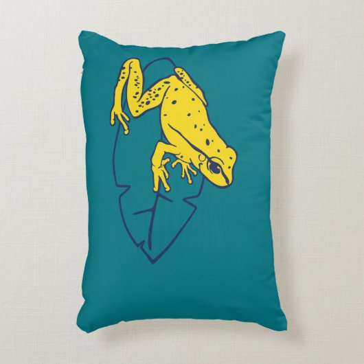 Gele kikker werpkussen accent kussen (Voorkant(Verticaal))