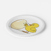 Gele kip en eieren papieren bordje (Gekanteld)