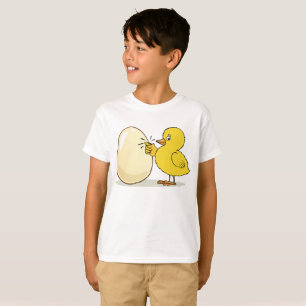 Gele kip en eieren t-shirt