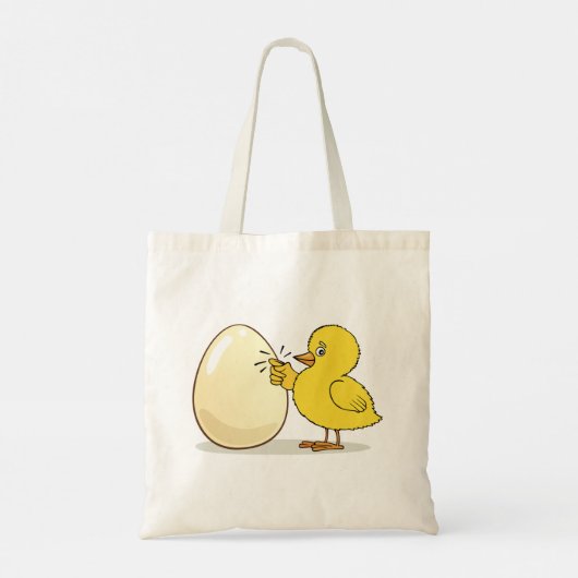 Gele kip en eieren tote bag (Achterkant)