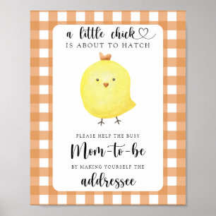 Gele kip - Help de bezige aanstaande moeder Poster