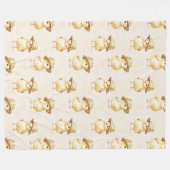 Gele Kip Hoed Fleece Deken (Voorkant (Horizontaal))