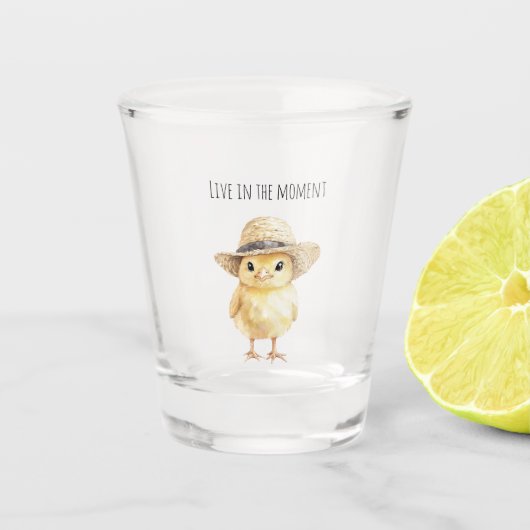 Gele Kip Hoed Shot Glas (Voorkant)