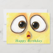 Gele kip Verrafte Big Eyes - Fijne verjaardag (Voorkant)