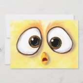 Gele kip Verrassde ogen Kaart Happy Birthday (Achterkant)