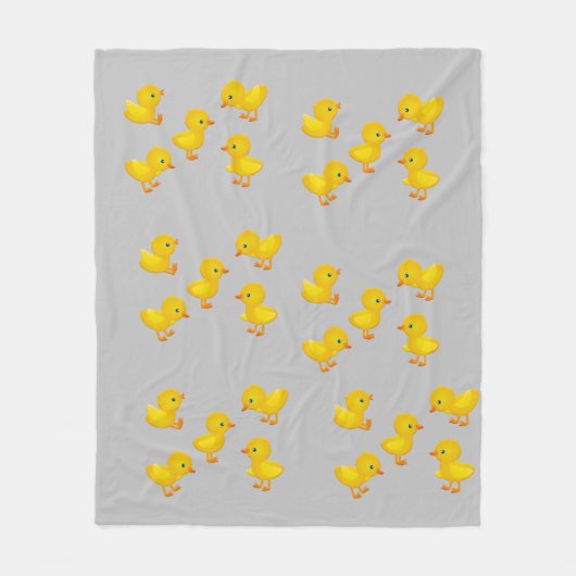 Gele kippen Vleece Blanket Fleece Deken (Voorkant)