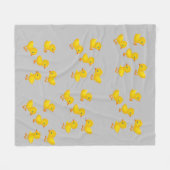 Gele kippen Vleece Blanket Fleece Deken (Voorkant (Horizontaal))