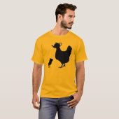 Gele kippenhok t-shirt (Voorkant volledig)