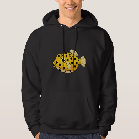 gele kistvis hoodie (Voorkant)