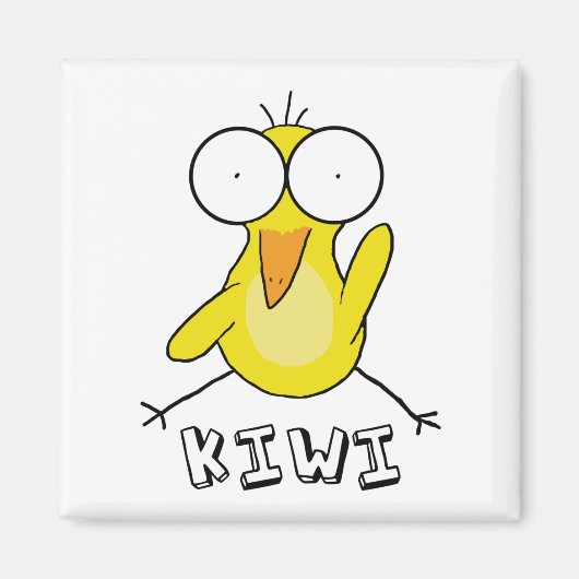 Gele Kiwi magneet (Voorkant)