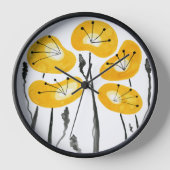 Gele klaprozen, Abstracte Waterverf bloemen (Voorkant)