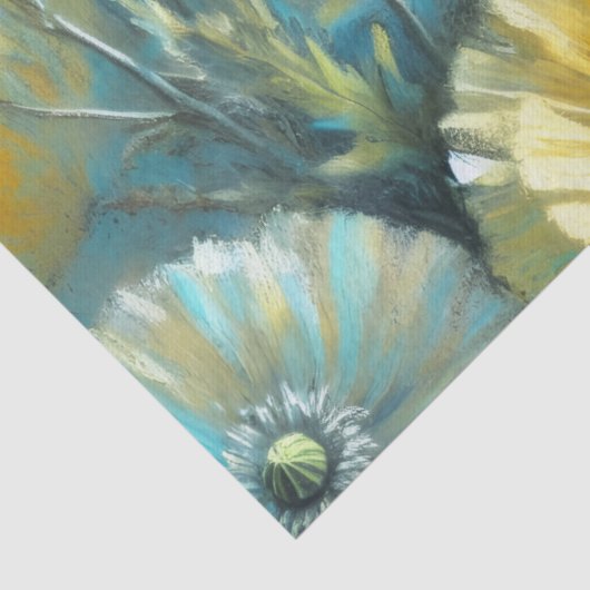 Gele klaprozen Bloembloemen Decoupage Tissuepapier (Detail)