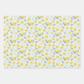 gele klaprozen inpakpapier vel (Voorkant)