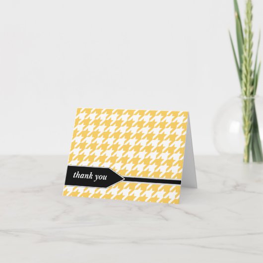 Gele Klasse Honden Tand Thank You kaarten (Voorkant)