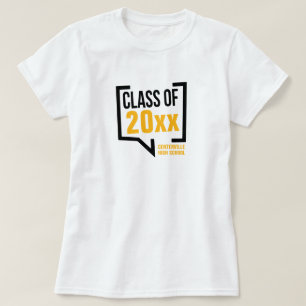 Gele klasse Jaar Toespraak Bubble T-shirt