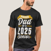 Gele Klasse van 2025 Senior Afstuderen Funny Senio T-shirt (Voorkant)