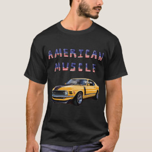Gele Klassieke Amerikaanse spierwagen T-shirt
