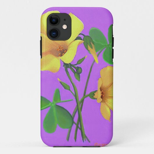 Gele klaverventiel Case-Mate iPhone case (Achterkant)