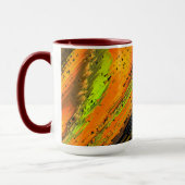 Gele kleine mozaïek en getwiste mok (Links)