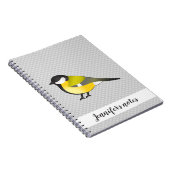 Gele Kleine Wilde Vogel & Aangepaste Titel Notitieboek (Rechterzijde)