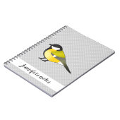Gele Kleine Wilde Vogel & Aangepaste Titel Notitieboek (Linkerzijde)