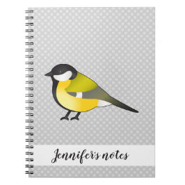 Gele Kleine Wilde Vogel & Aangepaste Titel Notitieboek