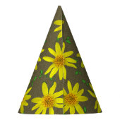 Gele klep van de tuin op om het even welke Kleur Feesthoedjes (Achterkant)