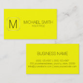 Gele kleur achtergrond visitekaartje (Voorkant / Achterkant)