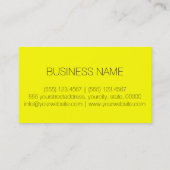 Gele kleur achtergrond visitekaartje (Achterkant)