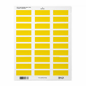 Gele kleur etiket (Full Sheet)