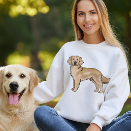 Gele kleur Golden Retriever Hond Illustratie Trui