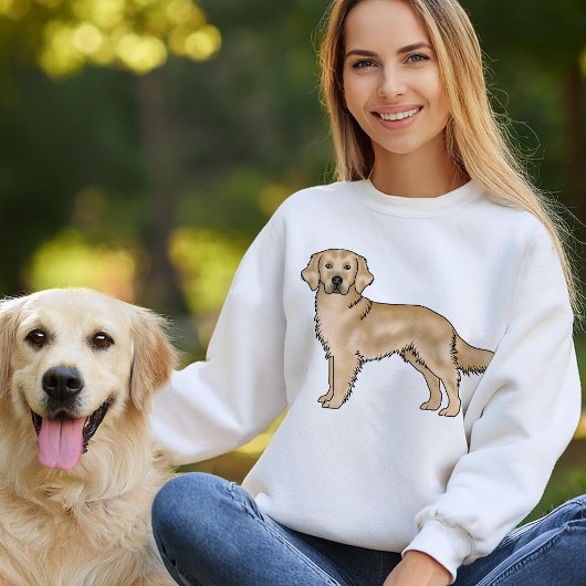 Gele kleur Golden Retriever Hond Illustratie Trui