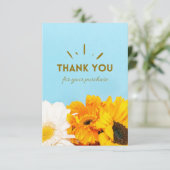 Gele kleur Hartelijk dank Bedankkaart (Staand voorkant)