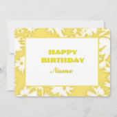 Gele kleur Me Daisies Verjaardag Kaart (Voorkant)
